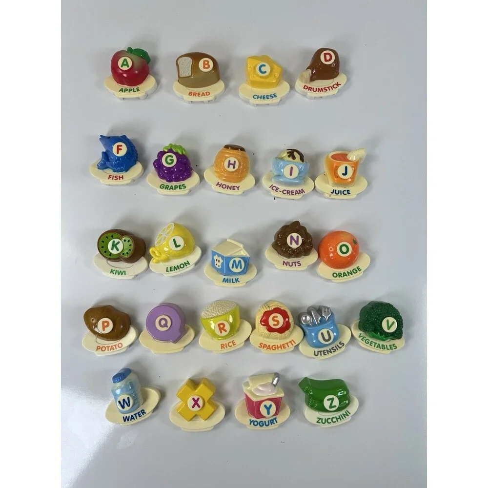 Vtech ABC Food Fun Fridge Phonics Learning Toy Magnet Lot Replacement 24 Letters